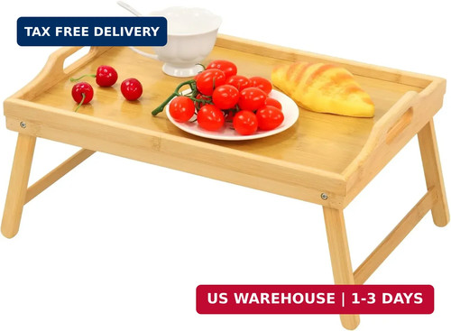 Bamboo bed tray table - table,, folding